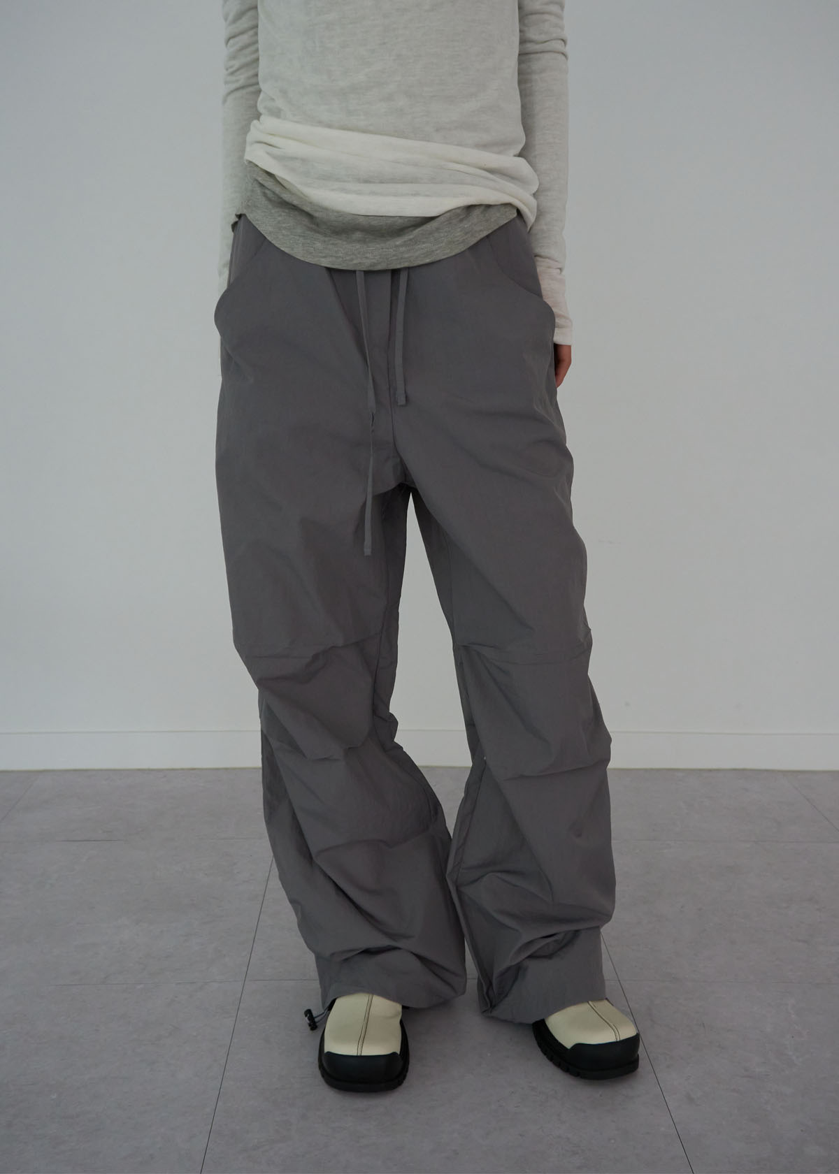 Pocket Nylon Knee Pintuck Pants (3c)
