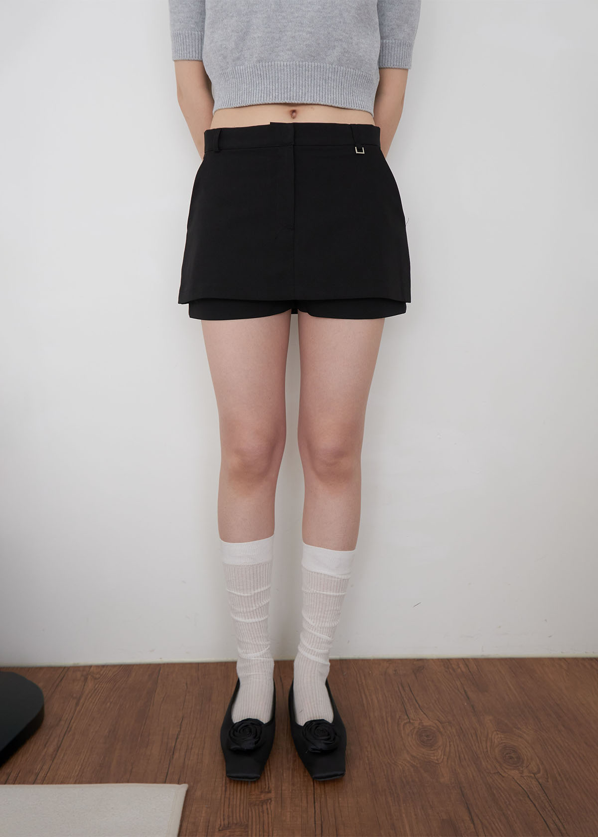 Layered Skirt Short Pants (2c)