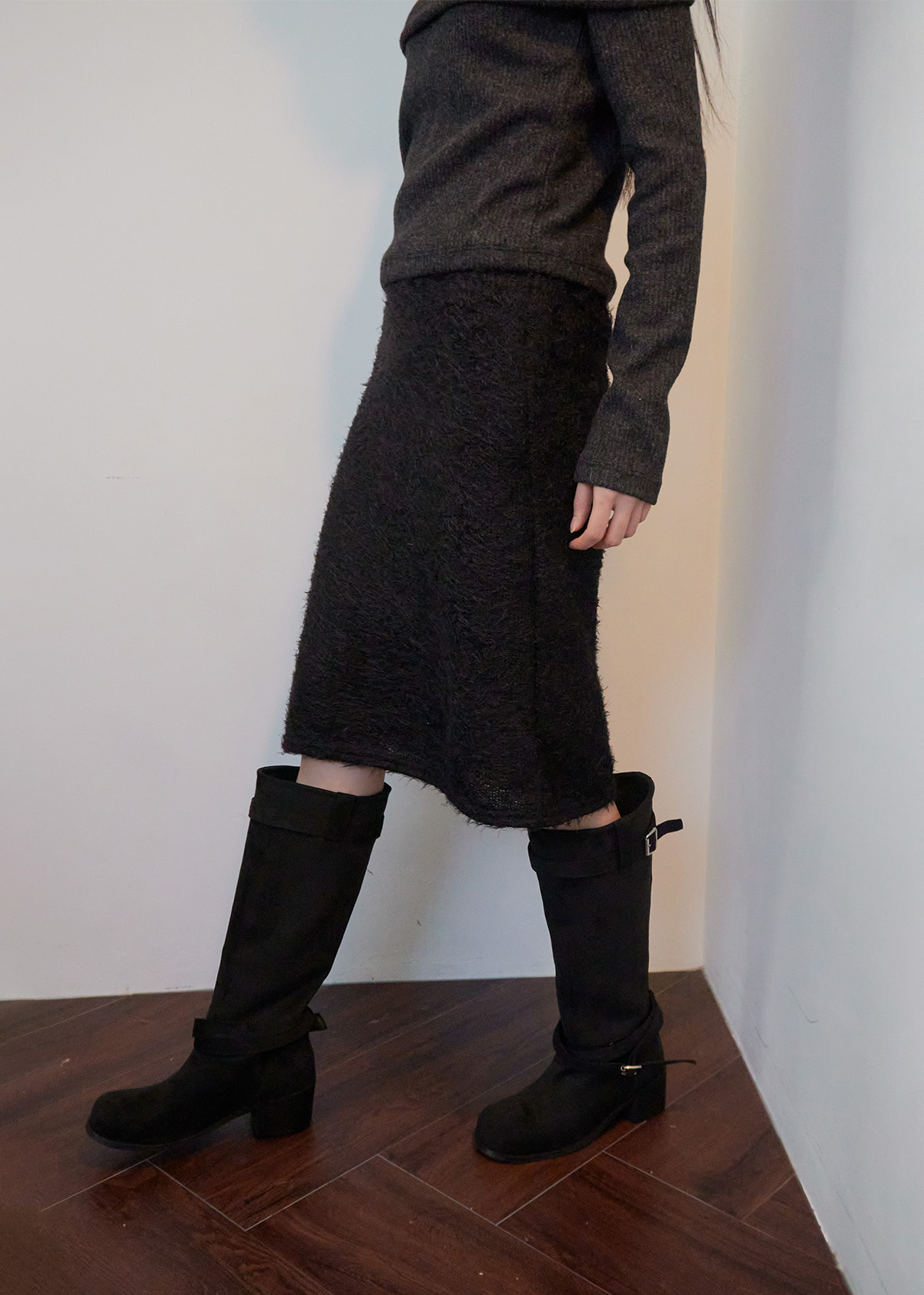 Banny Fur Midi Skirt (2c)